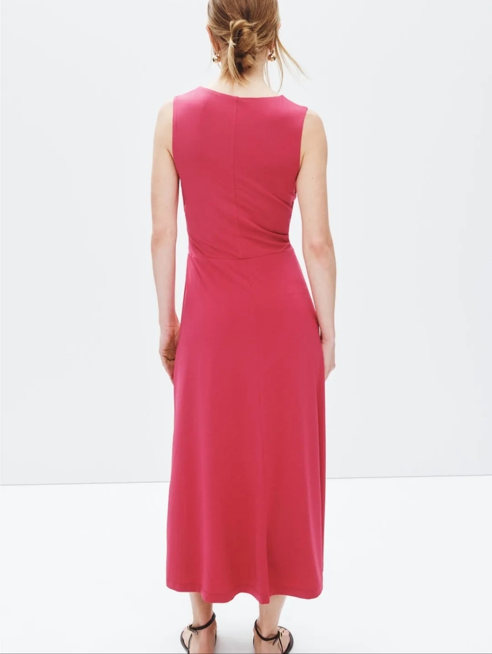 Rosetta Getty Cut Out Twist Front Dress Size Large MSRP $370 - Picture 2 of 9